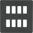 Screwless 8G Grid Faceplate - Anthracite by ML Accessories