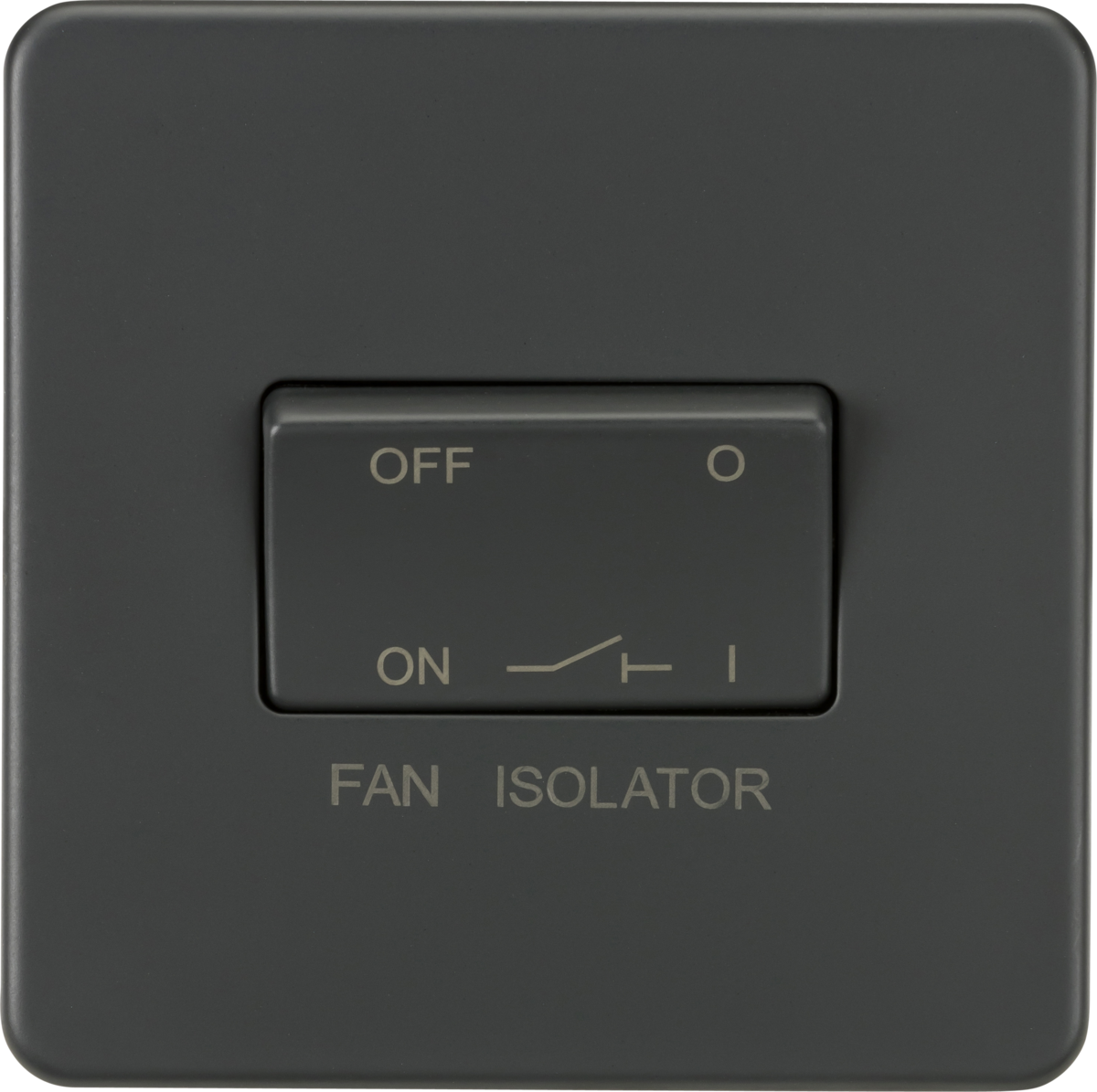 10A Fan Isolator Switch - Anthracite - Screwless Design