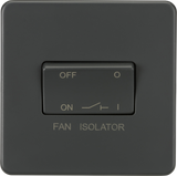 10A Fan Isolator Switch - Anthracite - Screwless Design