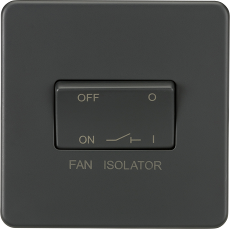 10A Fan Isolator Switch - Anthracite - Screwless Design