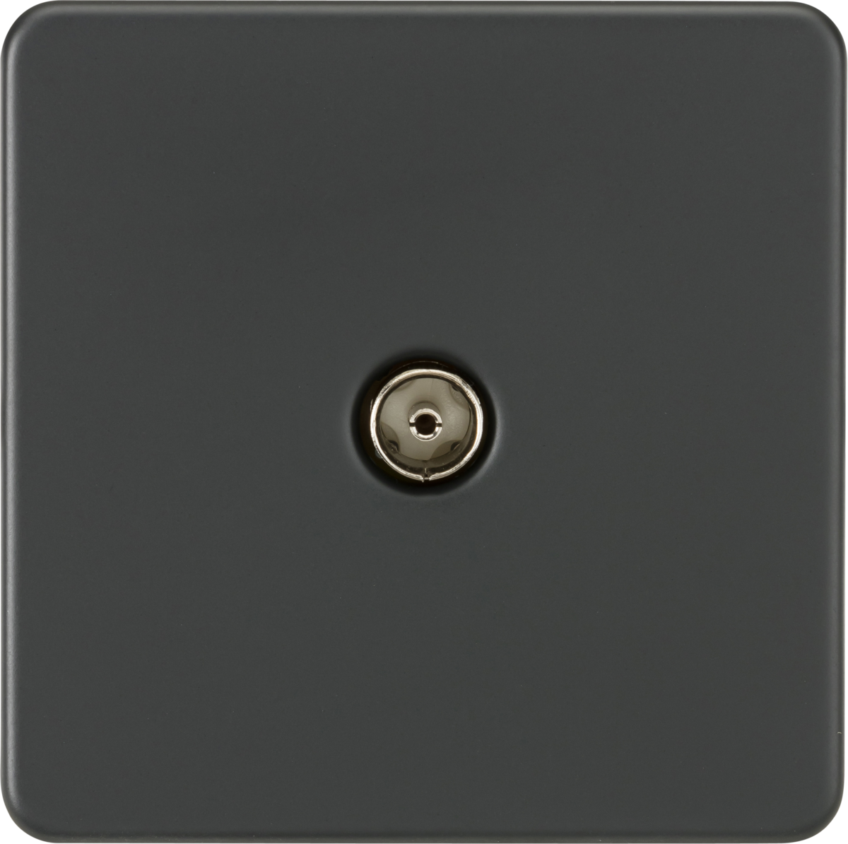 Anthracite TV Outlet Non-Isolated, Screwless Design