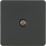 Anthracite TV Outlet Non-Isolated, Screwless Design