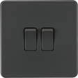 10AX 2G 2-way Switch - Anthracite - Screwless Design