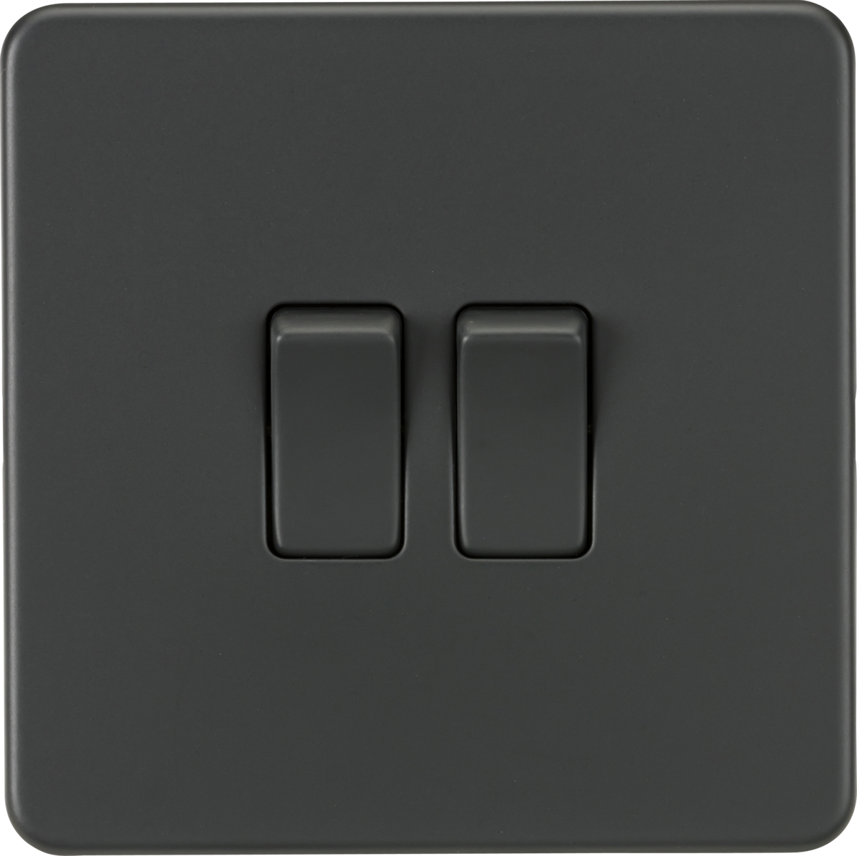 10AX 2G 2-way Switch - Anthracite - Screwless Design