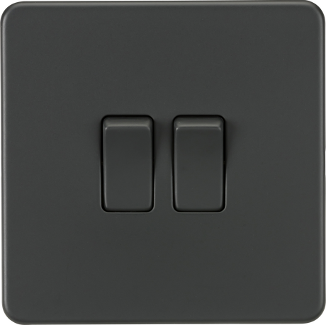 10AX 2G 2-way Switch - Anthracite - Screwless Design