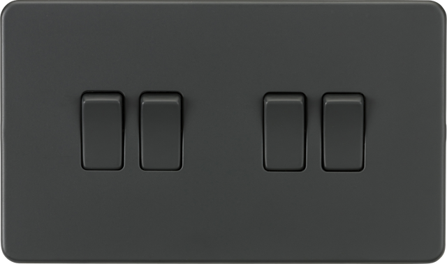 10AX 4G 2-Way Screwless Switch - Anthracite