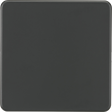 1G Blanking Plate - Anthracite, Screwless Design