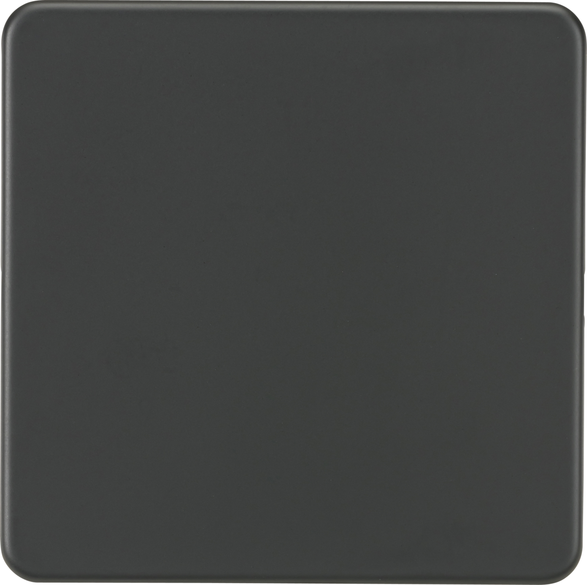 1G Blanking Plate - Anthracite, Screwless Design