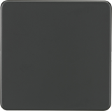 1G Blanking Plate - Anthracite, Screwless Design