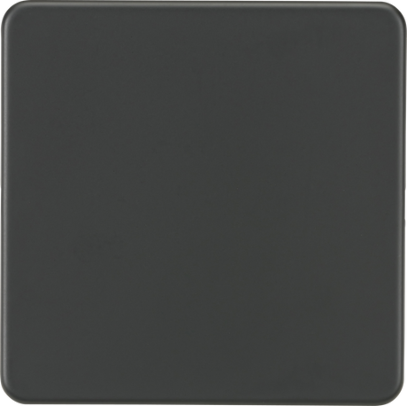 1G Blanking Plate - Anthracite, Screwless Design
