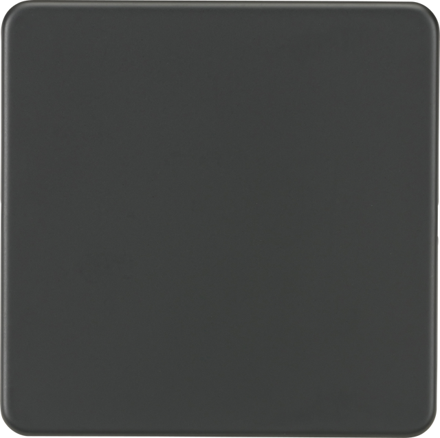 1G Blanking Plate - Anthracite, Screwless Design