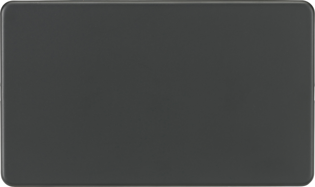 2G Blanking Plate - Anthracite, Screwless Design