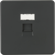 RJ45 Network Outlet - Anthracite - Screwless Low Profile Design