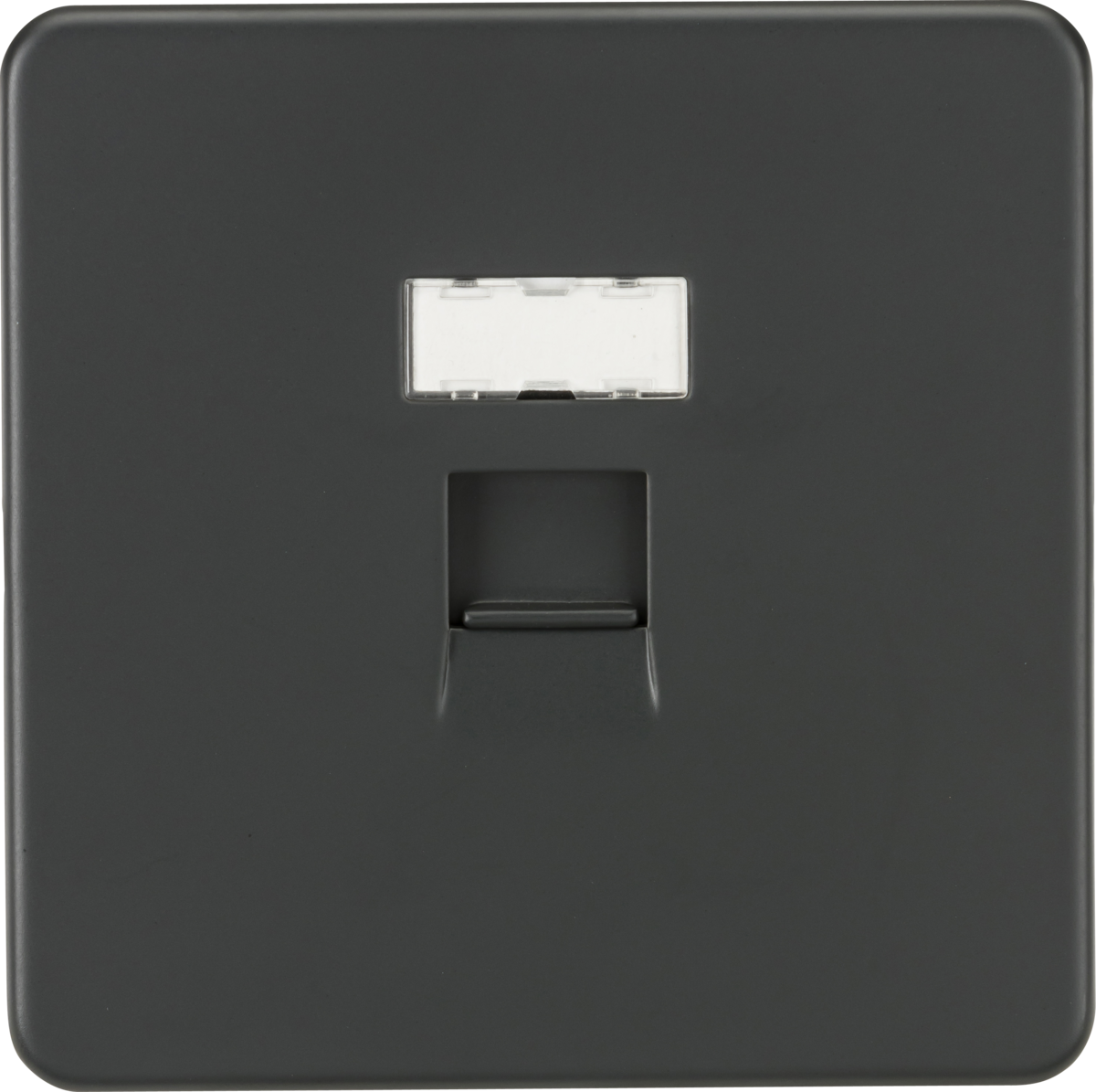 RJ45 Network Outlet - Anthracite - Screwless Low Profile Design