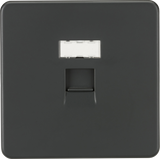 RJ45 Network Outlet - Anthracite - Screwless Low Profile Design