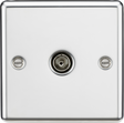 TV Outlet (Non-Isolated) - Polished Chrome, Rounded Edge
