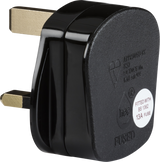 13A Rough Use Plug Top - Black - BSI Kitemarked
