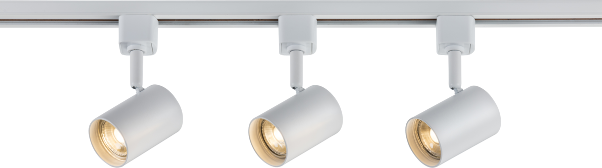 TRKSP8 1 Metre Tracklight Kit - White, 230V GU10 Adjustable Lights