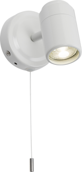 230V IP44 GU10 Single Spotlight - Matt White