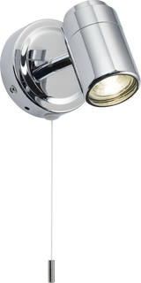 230V IP44 GU10 Single Spotlight - Chrome