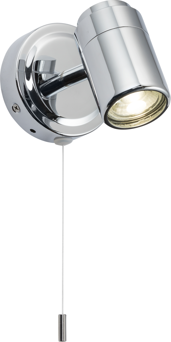 230V IP44 GU10 Single Spotlight - Chrome