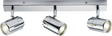 230V IP44 GU10 Triple Bar Spotlight - Chrome, Adjustable Design