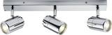 230V IP44 GU10 Triple Bar Spotlight - Chrome, Adjustable Design