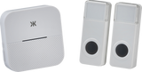 Wireless Plug In Dual Entrance Door Chime System - White