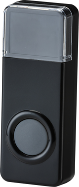 IP55 Wireless Bell Push - Black for Outdoor Use
