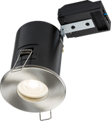 230V IP65 Fixed GU10 Fire-Rated Downlight - Brushed Chrome