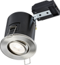 230V IP20 Tilt GU10 Fire-Rated Downlight - Brushed Chrome