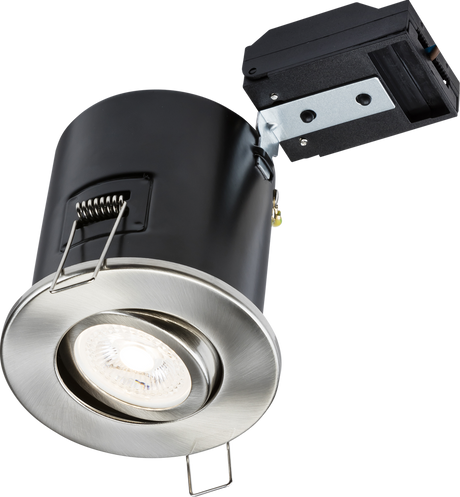 230V IP20 Tilt GU10 Fire-Rated Downlight - Chrome