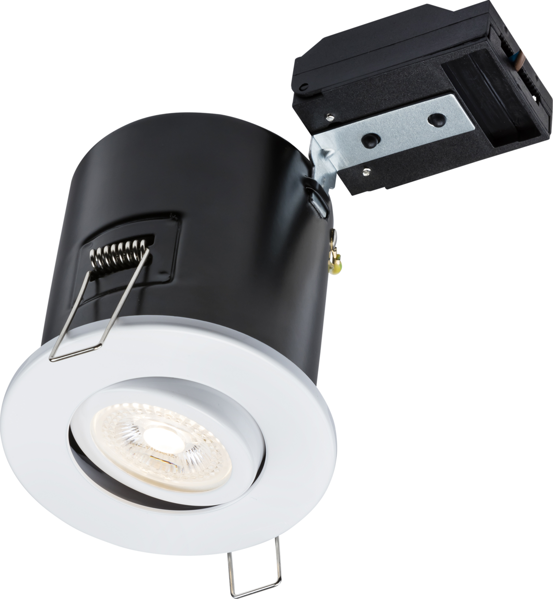 230V IP20 Tilt GU10 Fire-Rated Downlight - White