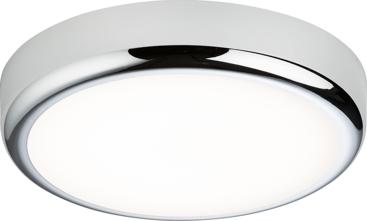 230V IP65 9W CCT Adjustable LED Bulkhead with Chrome Trim