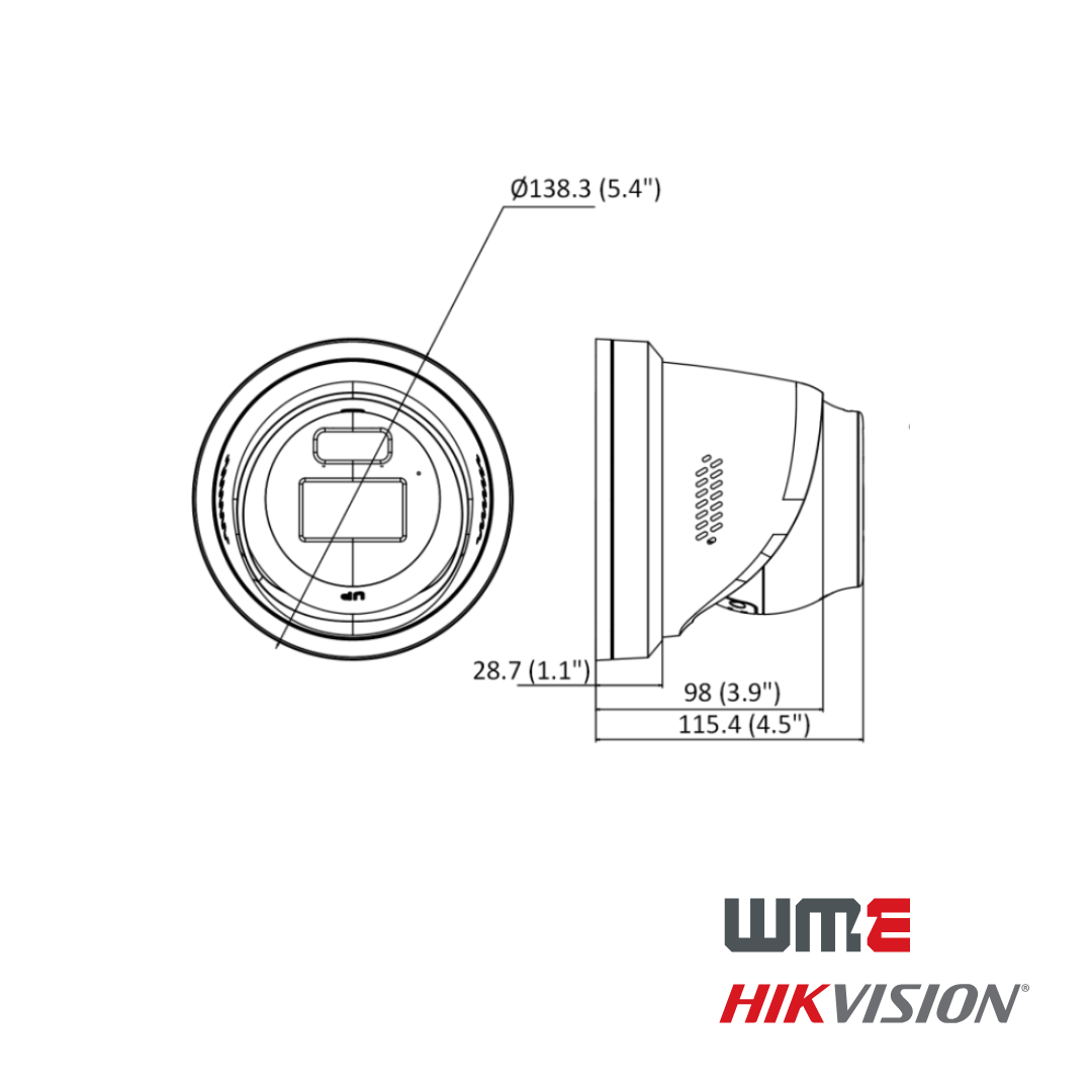HikVision: DS-2CD2387G2H-LISU/SL(2.8mm)(eF), 8MP Smart Hybrid Light IP Camera, 2.8mm Fixed Lens, White, IP67