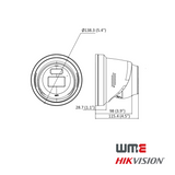 HikVision: DS-2CD2387G2H-LISU/SL(2.8mm)(eF), 8MP Smart Hybrid Light IP Camera, 2.8mm Fixed Lens, White, IP67