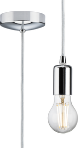 1.8m E27 Contemporary Pendant Set - Polished Chrome