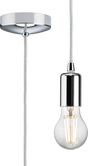 1.8m E27 Contemporary Pendant Set - Polished Chrome