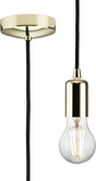 1.8m E27 Contemporary Pendant Set - Polished Brass