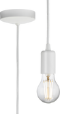 1.8m E27 Contemporary Pendant Set - Matt White