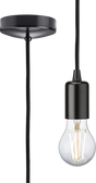 1.8m E27 Contemporary Pendant Set - Matt Black
