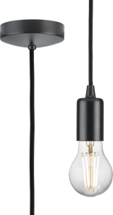 1.8m E27 Contemporary Pendant Set - Anthracite