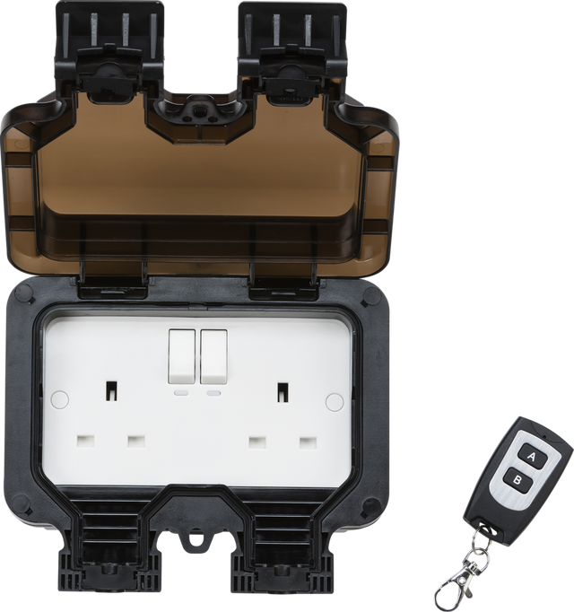 Remote Controlled IP66 13A 2G Outdoor Socket