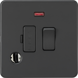 13A Switched Fused Spur with Neon and Flex Outlet - Anthracite