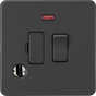 13A Switched Fused Spur with Neon and Flex Outlet - Anthracite