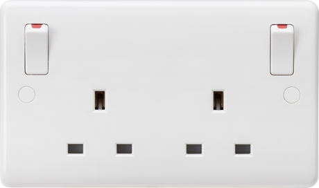 13A 2G DP Switched Socket with Twin Earths and Outboard Rockers