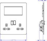 Additional view of Small Multimedia Combination Plate - Brushed Chrome