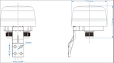 230V 10A IP66 Photocell Control Sensor - Side View