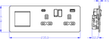 Screwless 13A 2G DP Socket with USB - Matt White