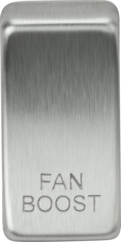 Switch Cover Marked 'FAN BOOST' - Brushed Chrome